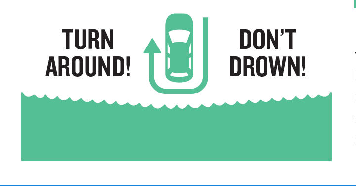 turn around do not drown logo
